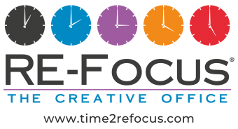 RE-FOCUS THE CREATIVE OFFICE Logo